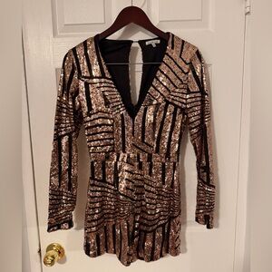 Rose Gold Sequin Jumpsuit